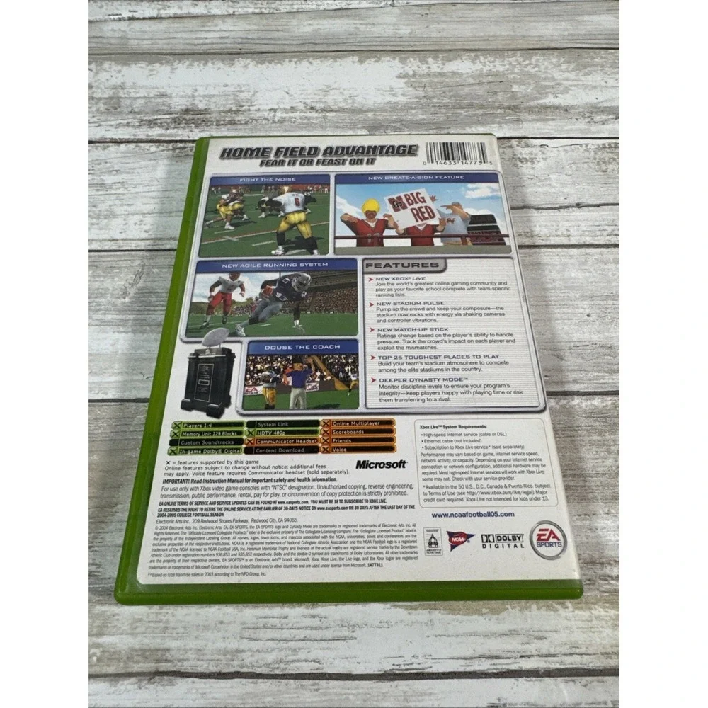 NCAA Football 2005 (Microsoft Xbox, 2004) -‎ with manual